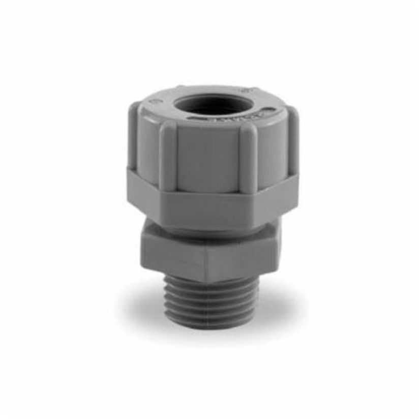 Remke Tuff-Seal™ RSP-004 Straight Cord Grip Connector, 3/8 in Trade, 0.188 to 0.25 in Cable Openings, Nylon