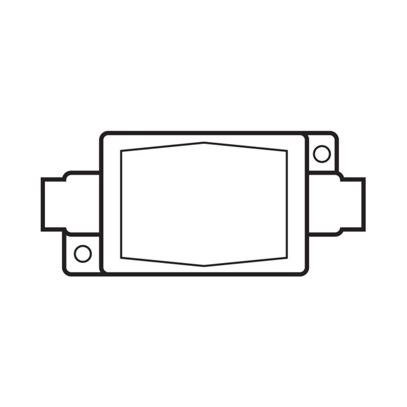 Robroy RedH2OT® PRFSC2 FS Series Shallow Conduit Device Box, 3/4 Inch Trade, 1 Gang, Steel, PVC Coated
