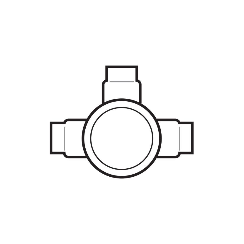 Robroy RedH2OT® PRGUAT26 GUA Conduit Outlet Box With Aluminum Cover, 3/4 Inch Hub, 3 Inch Cover Opening, Steel, PVC Coated