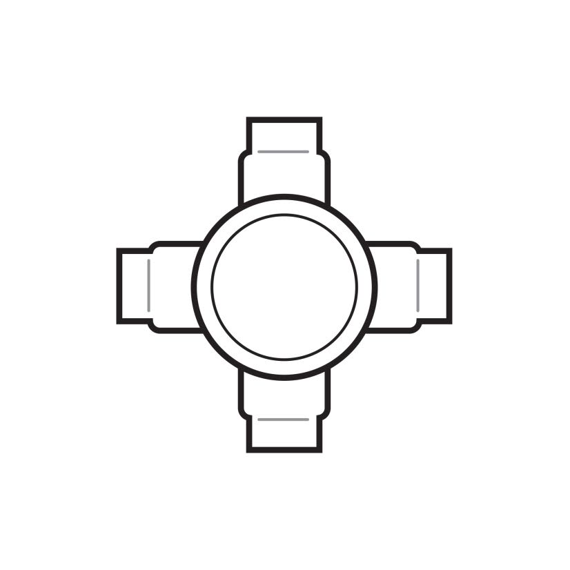 Robroy RedH2OT® PRGUAX26 GUA Conduit Outlet Box With Aluminum Cover, 3/4 Inch Hub, 3 Inch Cover Opening, Steel, PVC Coated