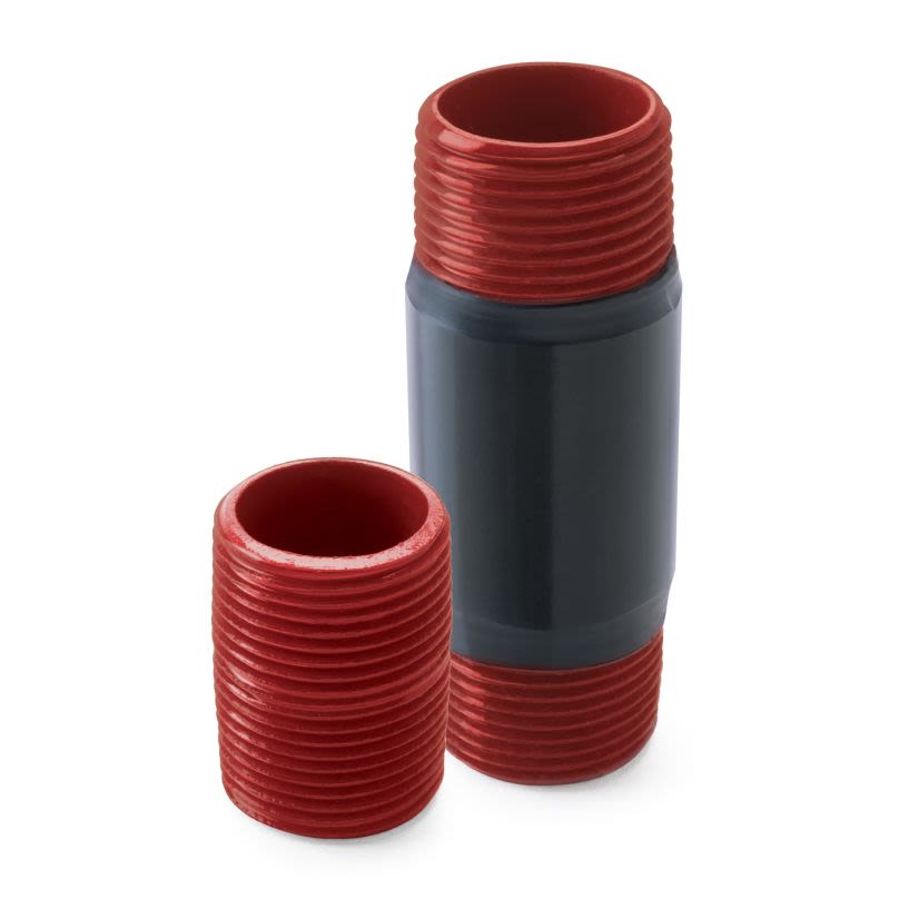 Plasti-Bond RedH2OT PRHNIP-2-1/2XCL Close Conduit Nipple, 2-1/2 in, For Use With Rigid Metal Conduit, Steel, PVC Coated