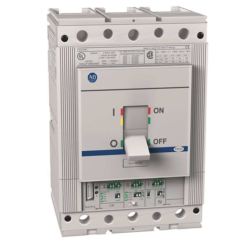 A-B Rockwell 140G-K6H3-D30 140G 400A K Frame Molded Case Ckt-Bkr