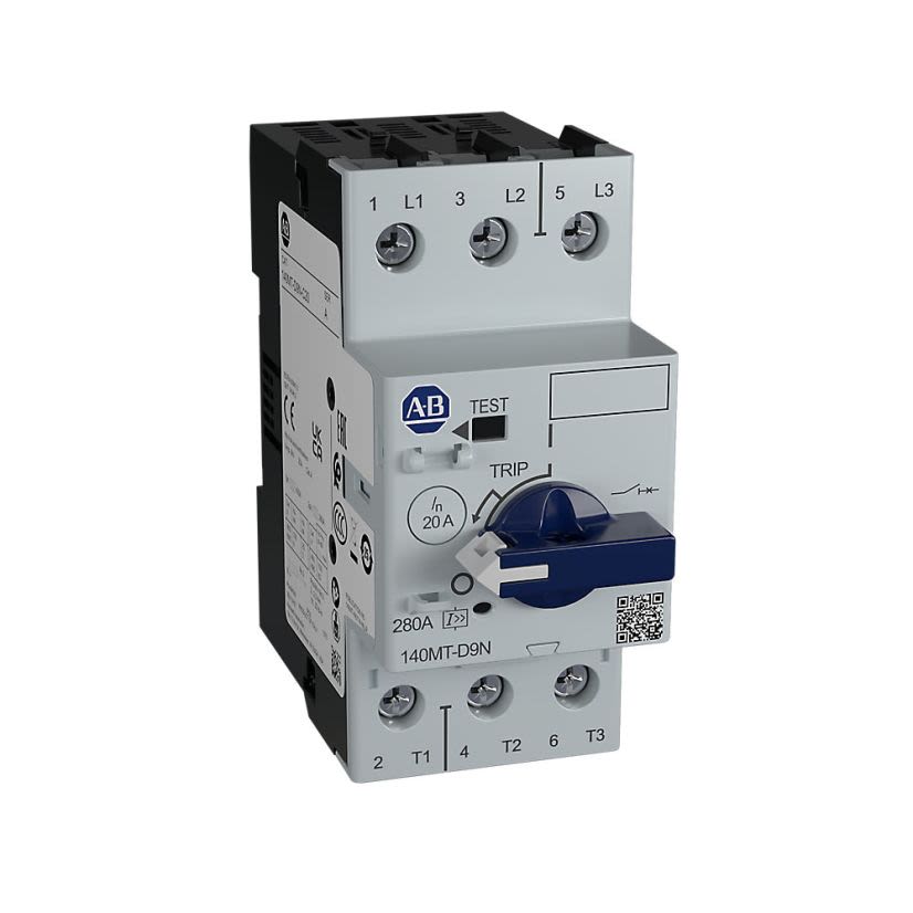 A-B Rockwell 140MT-D9N-B63 Motor Circuit Protector Circuit Breaker, 6.3 A, Frame D, High Performance **Converts to 140M-D8N-B63 in the Discontinued M series**