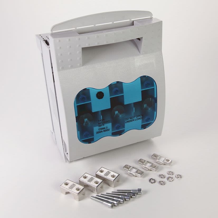 A-B Rockwell  141A-NFJ200C MCS Class J 200 A 600V Bus Bar Fuse Base