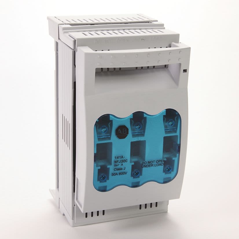 A-B Rockwell  141A-NFJ30C MCS Class J 30 A 600V Bus Bar Fuse Base