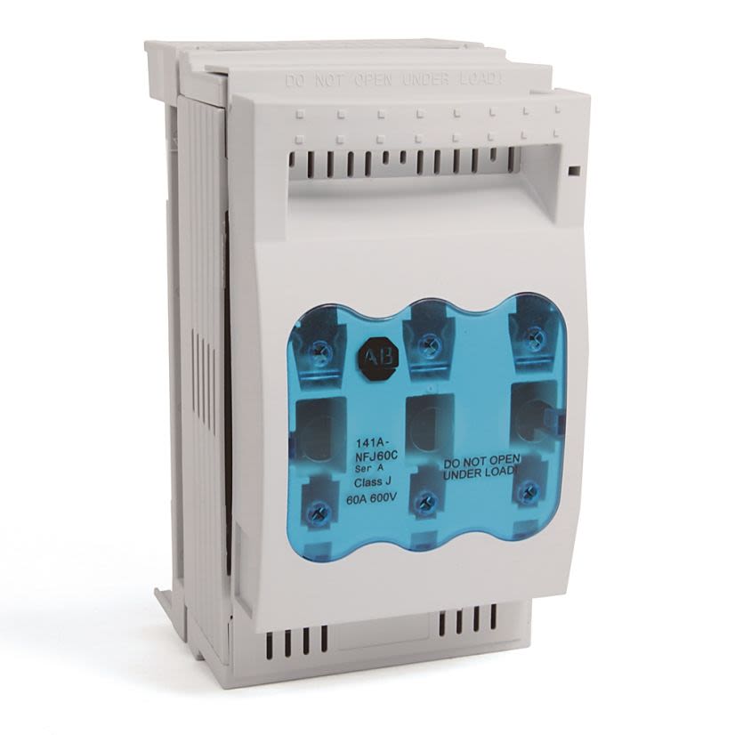 A-B Rockwell 141A-NFJ60C MCS Class J 60 A 600V Bus Bar Fuse Base