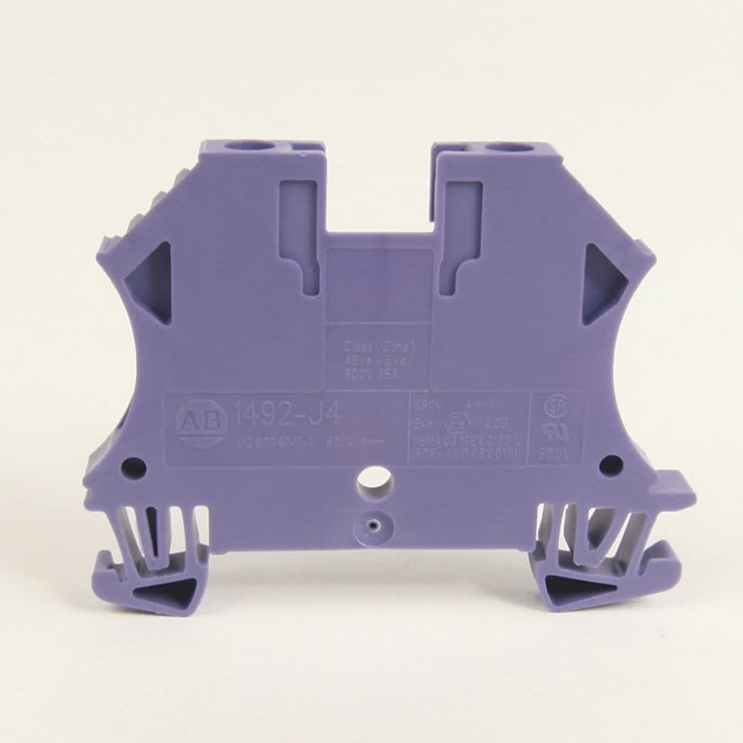 A-B Rockwell 1492-J4-RE 4 square mm Feed-Through Terminal Block
