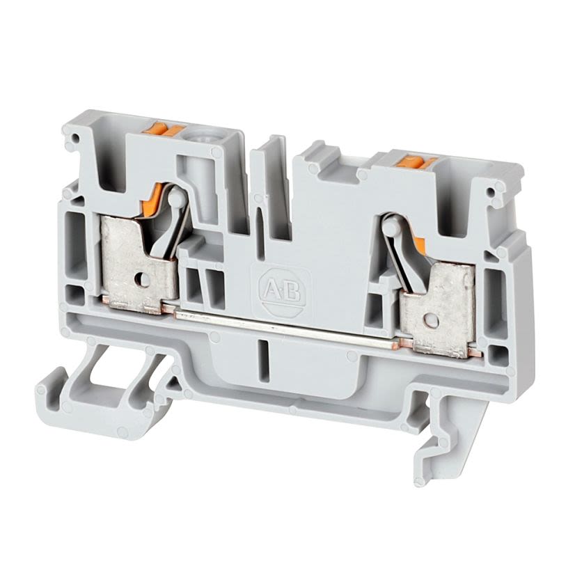 A-B Rockwell  1492-P4-G IEC Feed Through Push-In Terminal Block