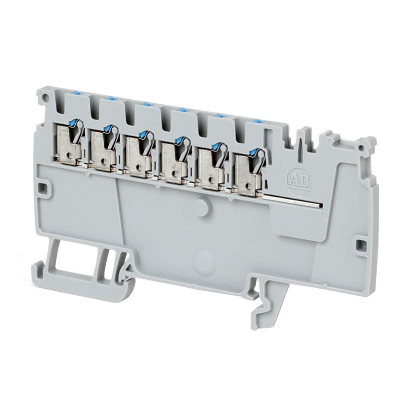 A-B Rockwell  1492-P6PD2E-6B IEC Feed Through Push-In Terminal Block