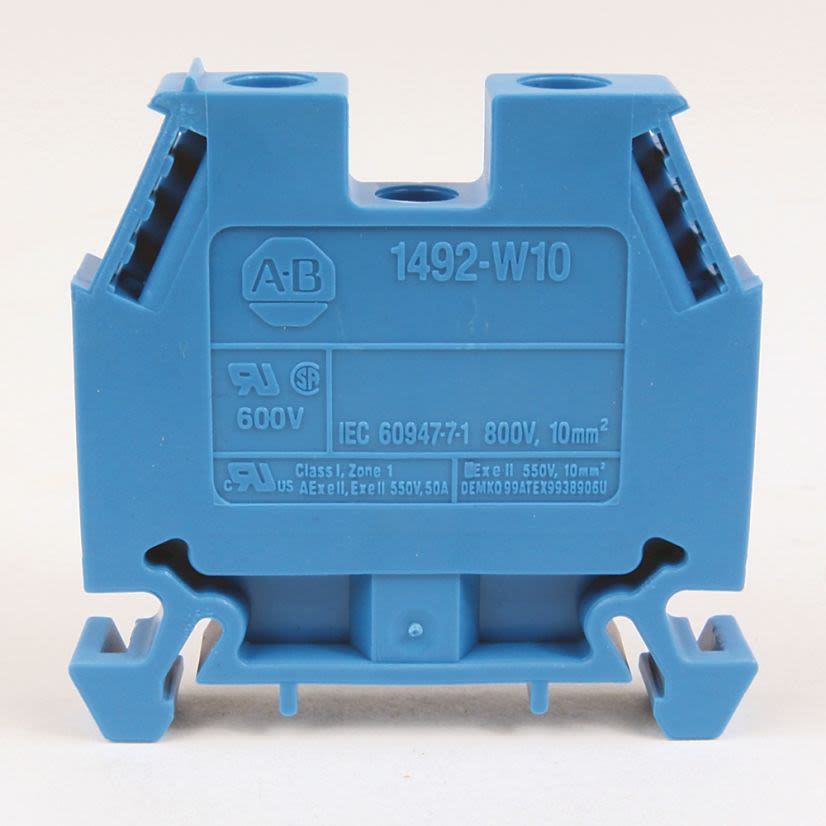 A-B Rockwell 1492-W10-G IEC Term Blck 8x47.6x41mm Screw