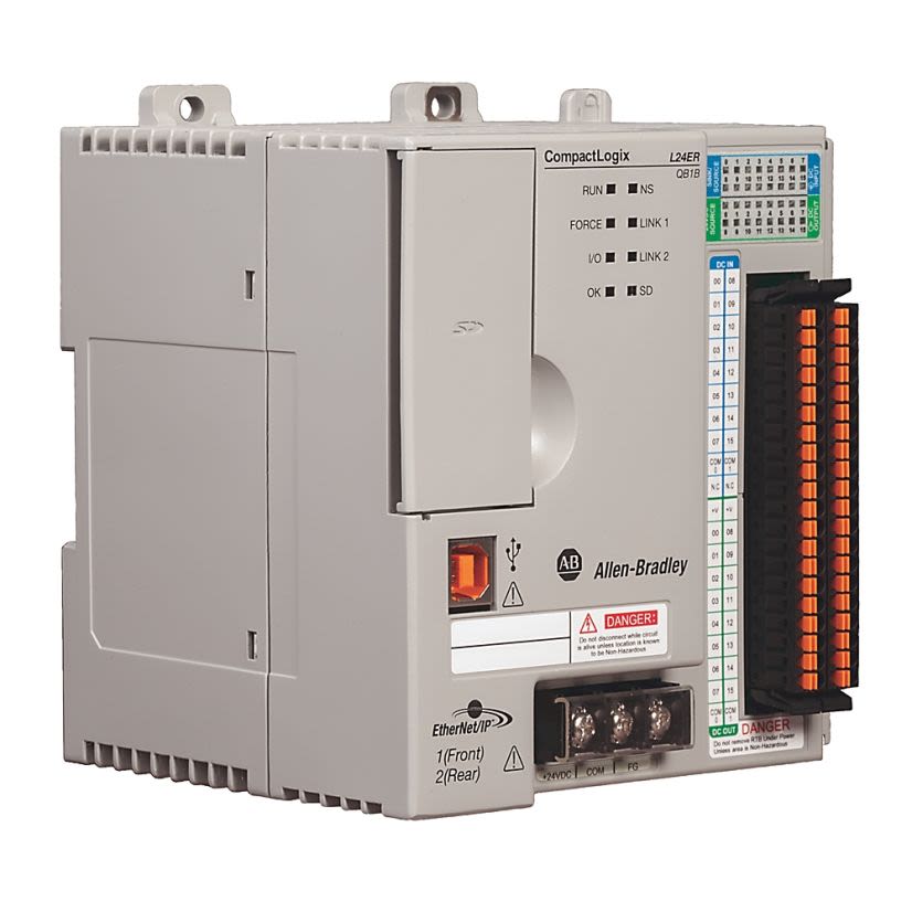 A-B Rockwell 1769-L24ER-QB1B CompactLogix 750KB DI/O Controller