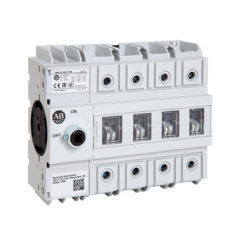 A-B Rockwell  194U-A160-1753 194U 160A Base /DIN Mount Disconnect