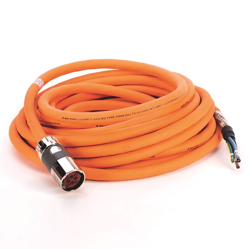A-B Rockwell 2090-CPWM7DF-08AF15 MP-Series 15m Continuous-Flex PWR Cable