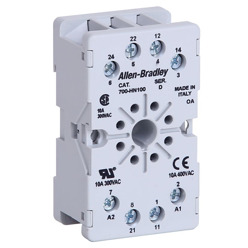 A-B Rockwell 700-HN100 8 Pin Guarded Tube Based Relay Socket