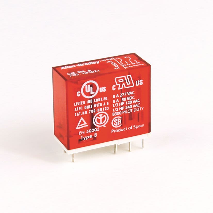 A-B Rockwell  700-HPS2Z1 110V DPDT PCB Style 2P Safety Relay