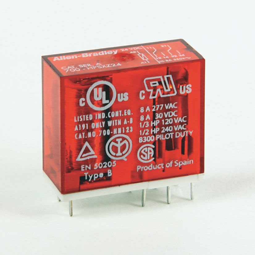 A-B Rockwell 700-HPSXZ24 24V  DPDT PCB Style 2 Pole Safety Relay