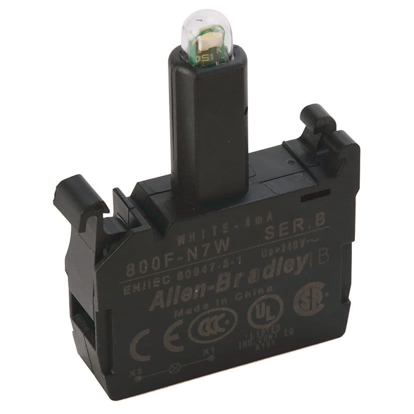 A-B Rockwell 800F-N7W 22mm LED Module 800F PB