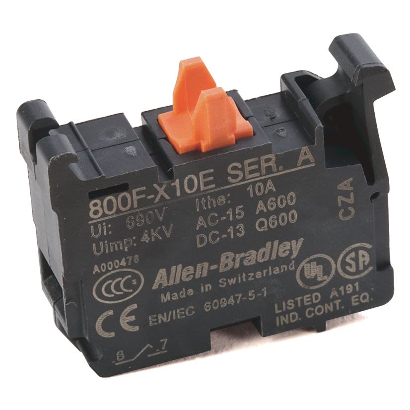 A-B Rockwell 800F-X10E 22mm Contact Block 800F PB