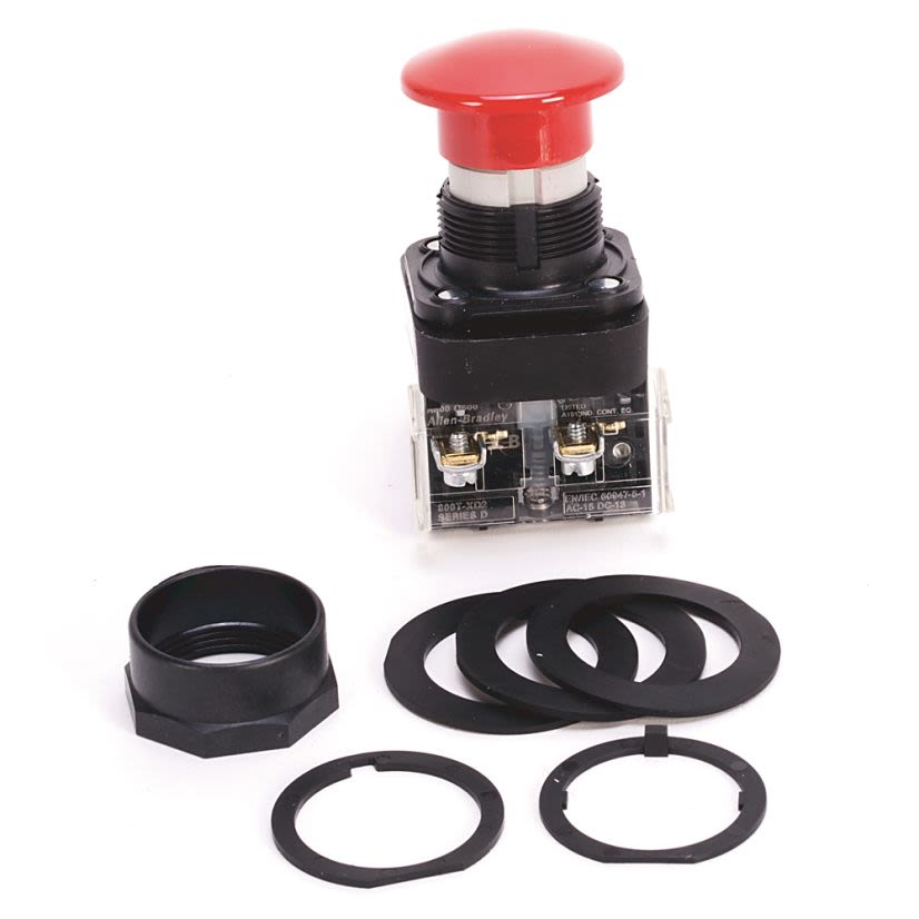 A-B Rockwell 800H-DR2JA 30mm Momentary Push