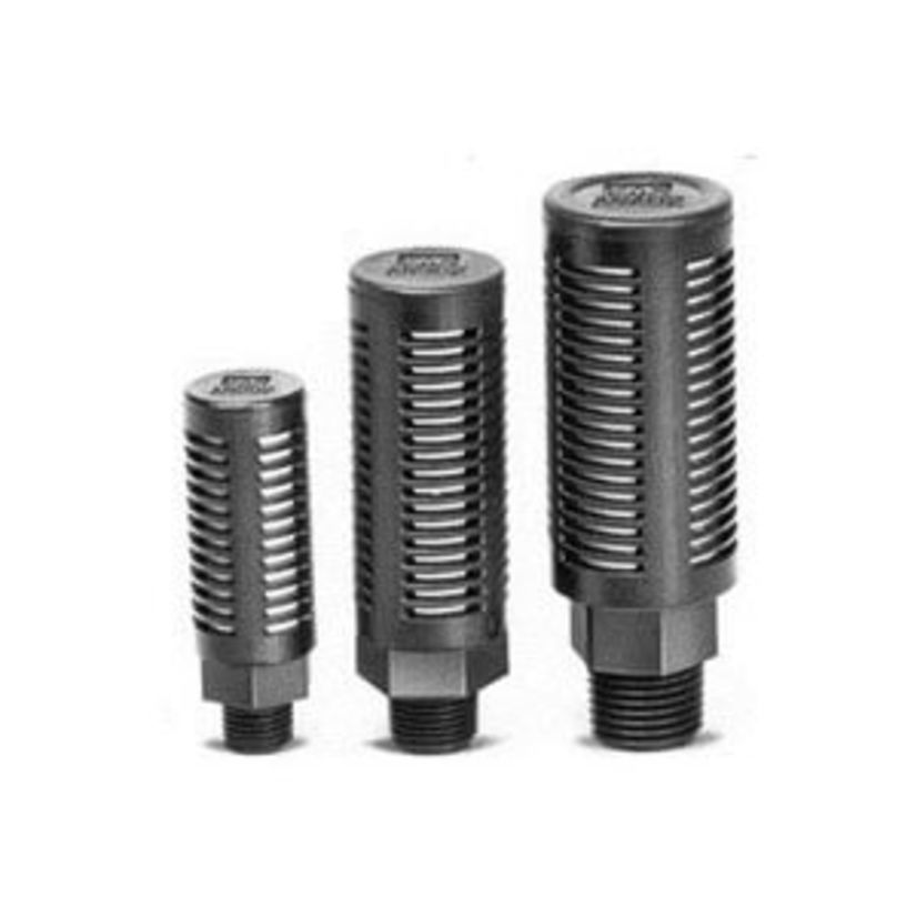 SMC AN402-N04 AN Air Silencer, 1/2 in NPT Port, 1 MPa Pressure, 5 to 60 deg C, 24 mm Hex, 95 mm OAL