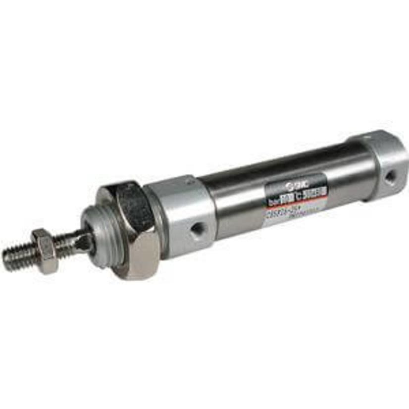 SMC CD85N12-25-B C85 Repairable Round Single Rod Standard Air Cylinder, 12 mm Cylinder Bore, 25 mm L Stroke, Double Acting Cylinder Action, Clevis Mounting