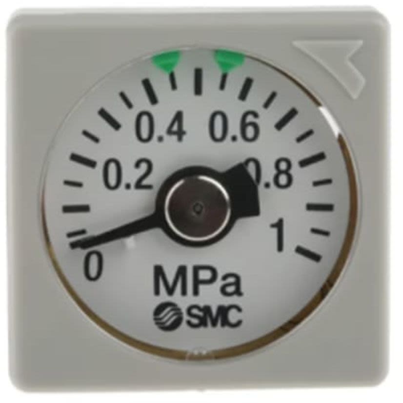 SMC GC3-10AS Gauge, 0 to 1.0 MPa Pressure
