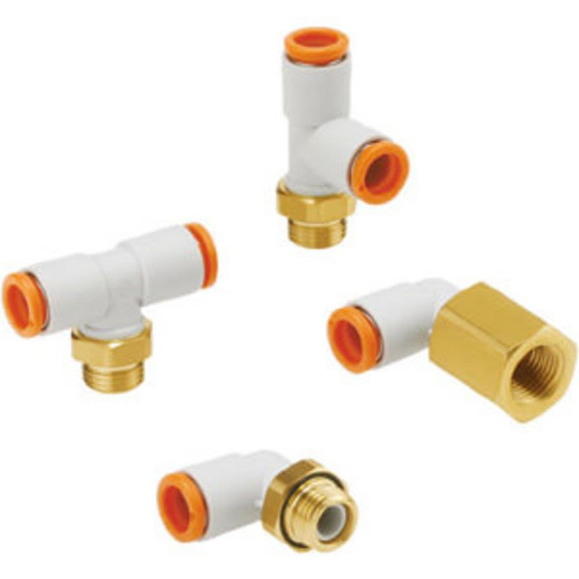SMC KQ2L13-35NP FITTING MALE ELBOW 1/2 INCH TUBE X 1/4 INCH NPT NICKEL PLATED FACE SEAL