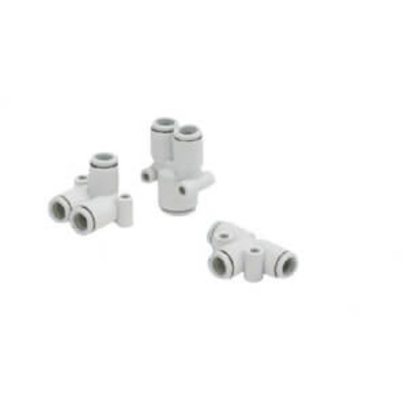 SMC KQ2TY06-08A FITTING DIFF DIA CROSS 6MM TUBE X 8MM TUBE