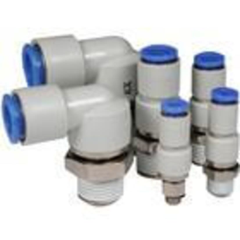 SMC KSL03-32 KS Male Rotary One-touch Fitting, 5/32 in Nominal, UNF End Style, PBT