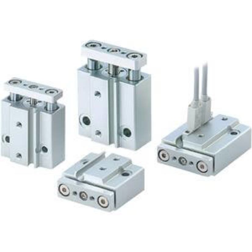 SMC MGJ10-20 MGJ Miniature Guide Rod Cylinder, 10 mm Cylinder Bore, 20 mm L Stroke, Double Acting Cylinder Action