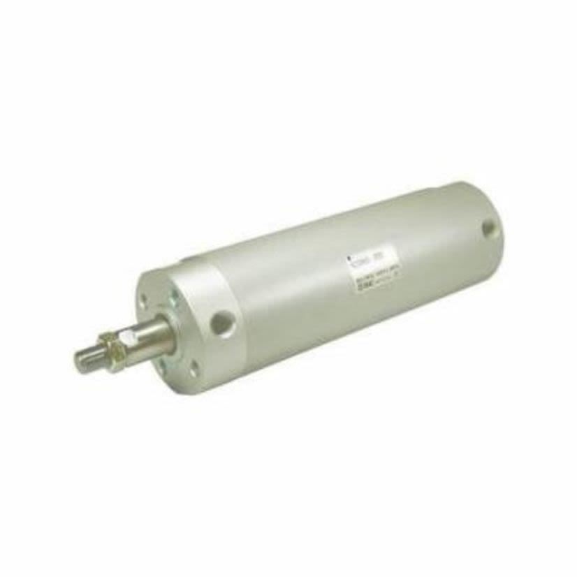 SMC NCDGBN20-0200 Repairable Round Single Rod Standard Air Cylinder With Built-In Magnet, 20 mm Dia Cylinder Bore, 2 in L Stroke, Double Acting Cylinder Action, Basic Mount