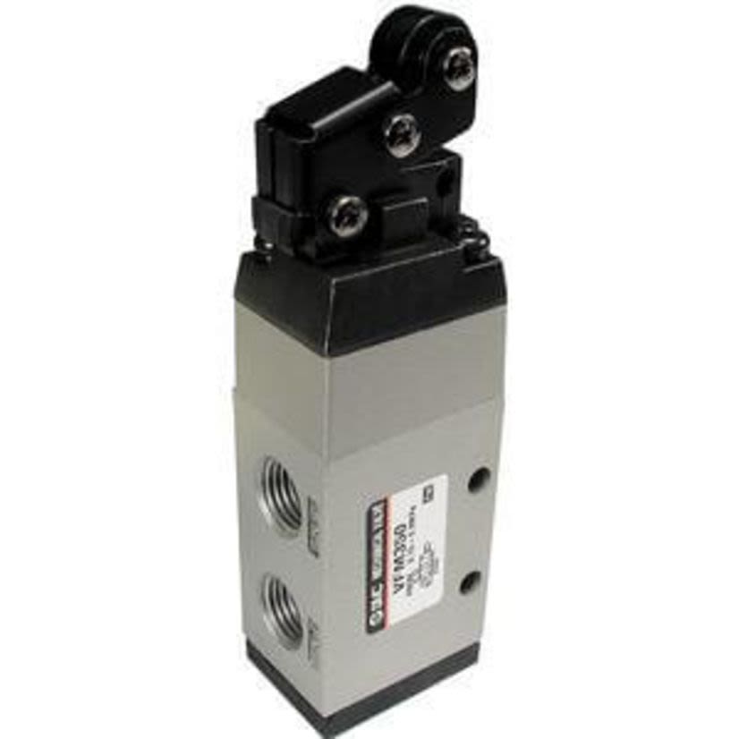 SMC VFM350-02-34B VFM300 Internal Pilot Mechanical Valve, 1/4 in Nominal, BSPT End Style, 0.15 to 0.9 MPa Pressure, 1 Cv Flow Rate, 4 Ways, 2 Positions
