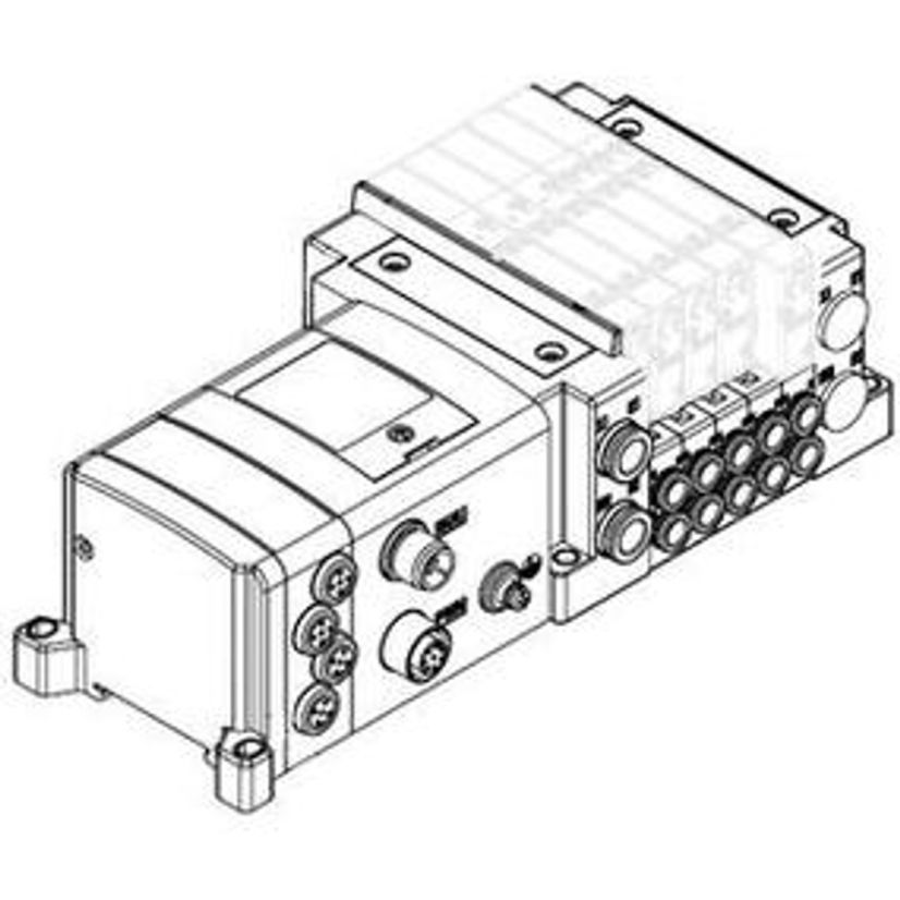 **DISCONTINUED** SMC W46709-SS5Y3-10SQAN-08B-N7D EX260 Devicenet, W/ Cables, DBL SOL, 24VDC Manifold WOP