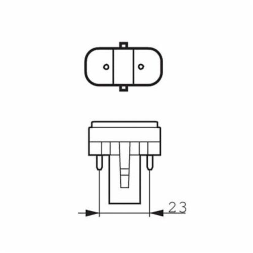 Signify PHILIPS 148676 Short Compact Fluorescent Lamp, 9 W, G23 CFL Lamp, PL-S Shape, 600 Lumens