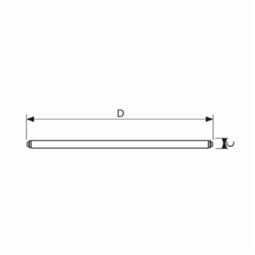 Signify PHILIPS ALTO® Plus 236885 800 High Output Fluorescent Lamp, 86 W, R17d Double Recessed Contact Linear Fluorescent Lamp, 8200 Lumens, 85 CRI, 4100 K, 96 in L