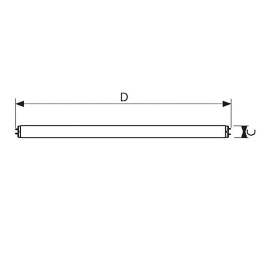 Philips ALTO TuffGuard 424002 Fluorescent Lamp, 40 W, G13 Lamp, 2250 Lumens, 82 CRI, 4100 K, 48 in L