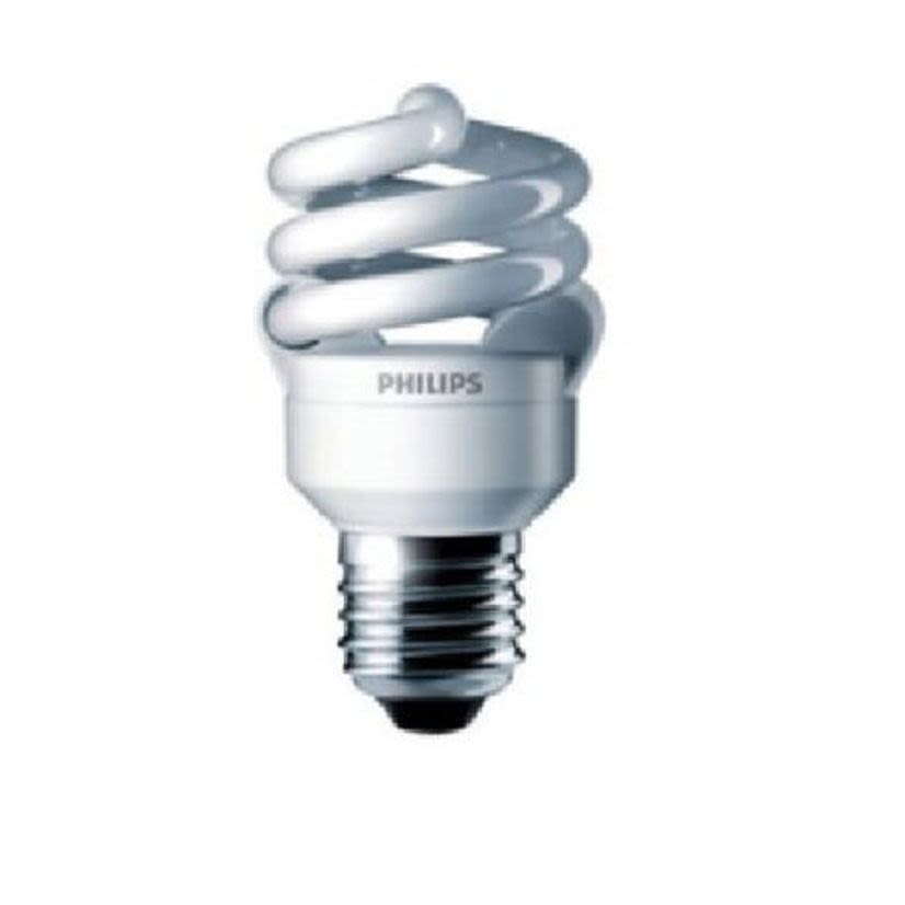 PHILIPS  413988 Compact Fluorescent Lamp, 9 W, Fluorescent Lamp, E26 Medium Screw Lamp Base, EL/mdT2 Shape