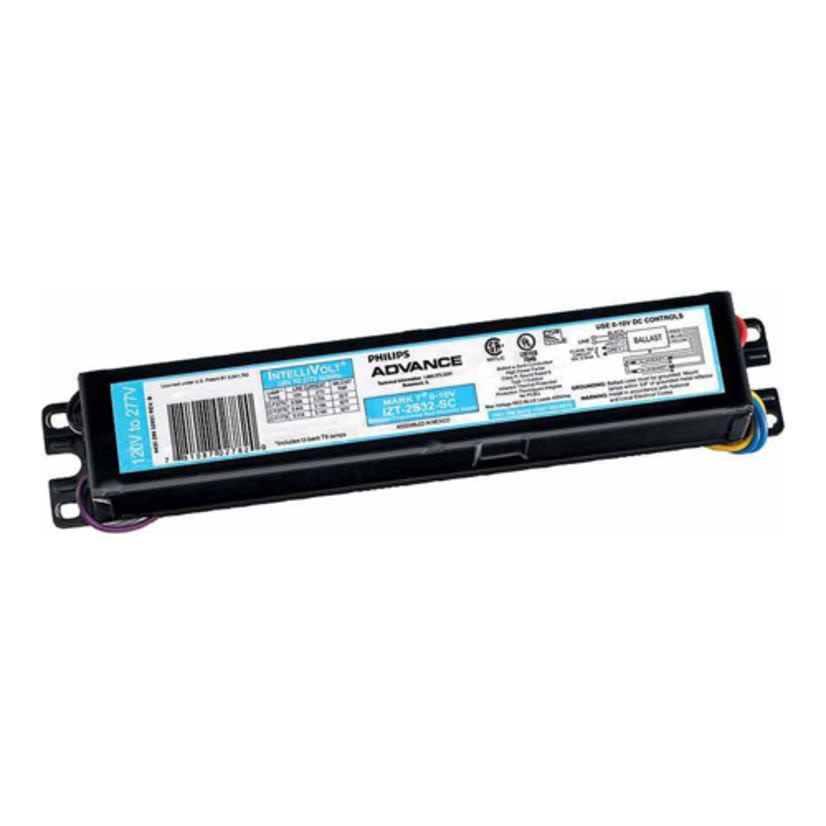 Advance Mark 7 0-10V IZT3PSP32SC35I Controllable Electronic Linear Small Can Dimmable Fluorescent Ballast, T8 Lamp, 32 W, 120 to 277 V AC, Programmed/Rapid, 0.88 Ballast Factor