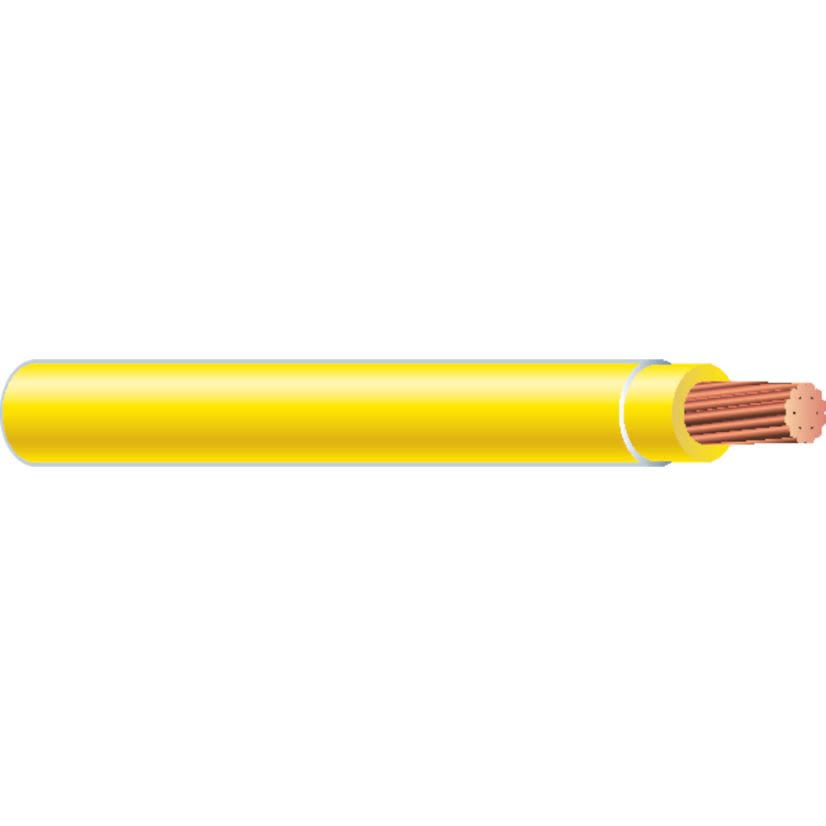 Southwire NoLube SIMpull 55612405 Type THHN/THWN-2/MTW Building Wire, Reel Packaging, 600 V AC, (1) 3/0 AWG Stranded Copper Conductor, 5000 ft L, Yellow