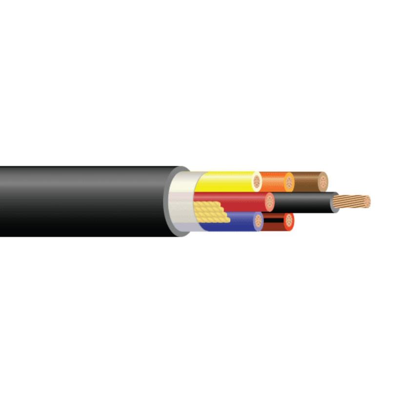 Southwire 58541699 Type TC-ER Shielded Multiconductor Cable, 600, 1000 V, (4) Conductors Tinned Copper Conductor
