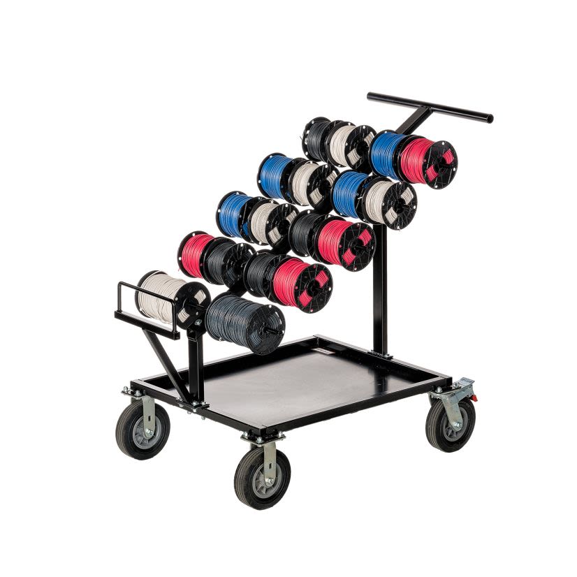 Southwire Wire Wagon® 56825201 Large Wire Cart, 44 in L x 29-1/2 in W x 40 in H, 1000 lb Load, Black