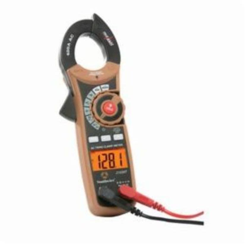 Southwire® 582901 AC Clamp Meter, 400 A, 600 VAC/VDC, 40 mOhm, 10 MHz, 1.2 in Jaw, Backlit LCD Display