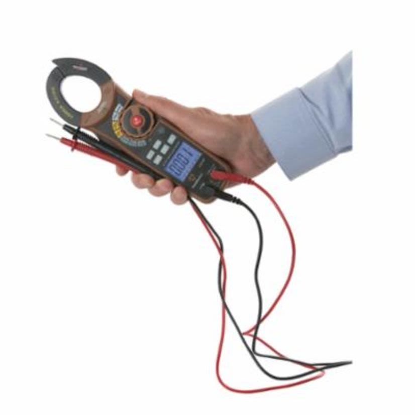 Southwire® 582903 AC/DC Clamp Meter, 600 VAC/VDC, 1000 A, 60 MOhm, 10 MHz, 1-1/2 in Jaw, Backlit LCD Display