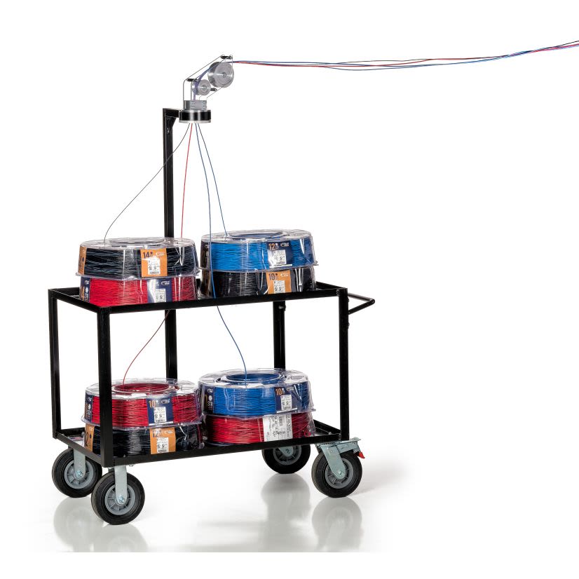 Southwire® SIMpull® COILpak™ 58617201 Multi-Purpose Utility Cart, 46 in L x 24 in W x 45 in H, 500 lb Load, Black