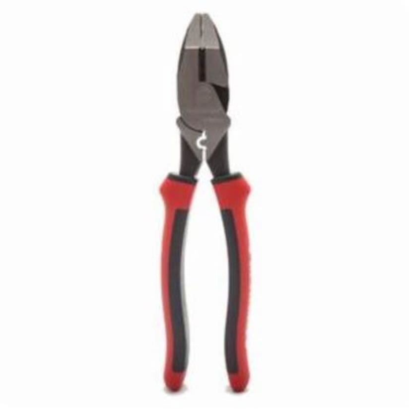 Southwire 589931 High Leverage Side Cutting Plier With Crimp Tape Puller, 6150 Drop Forged Alloy Steel Crosshatch Knurled Jaw, 9 in OAL