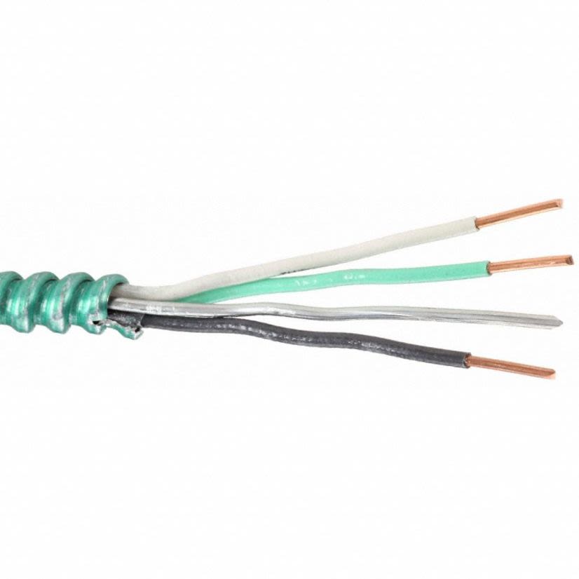 SOUTHWIRE MCAP142SOL3000 14/2 BLACK/WHITE W/GREEN GROUND SOLID 3000' BARREL 55:52:72:04