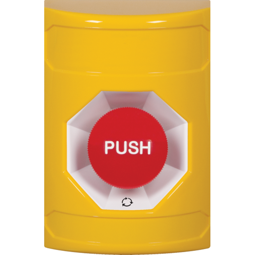 STI SS2201NT-EN Stopper® Station Push Button, Turn to Reset, NO TEXT, Yellow