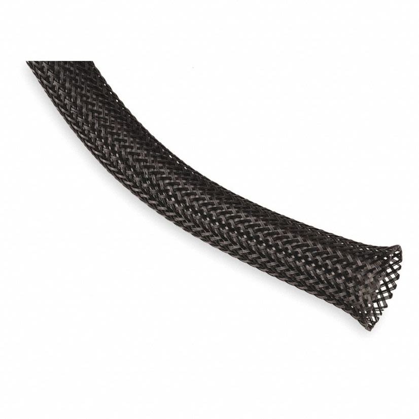 TECHFLEX FLEXO-PET PTNO.50BK 1/2" PET BLACK BRAIDED SLEEVING(S)