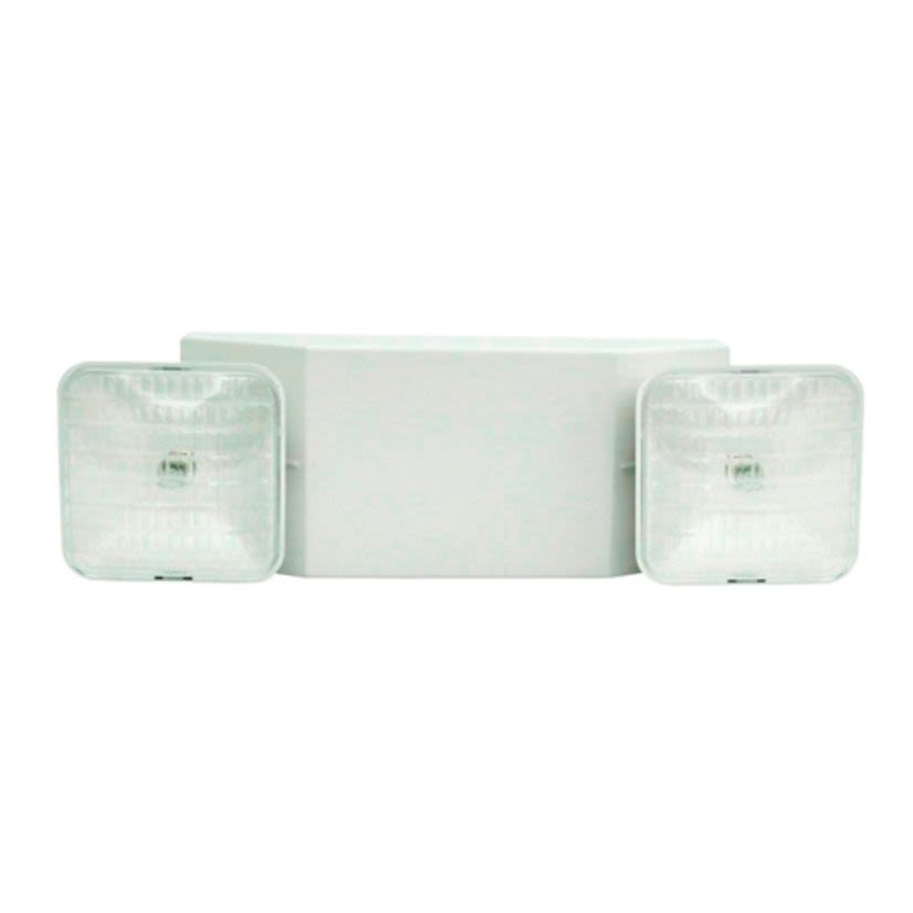 TCP® 20760 Square Head Emergency Lighting Fixture, 3 W LED Lamp, 120/277 VAC, 2 Heads, Polycarbonate/Thermoplastic