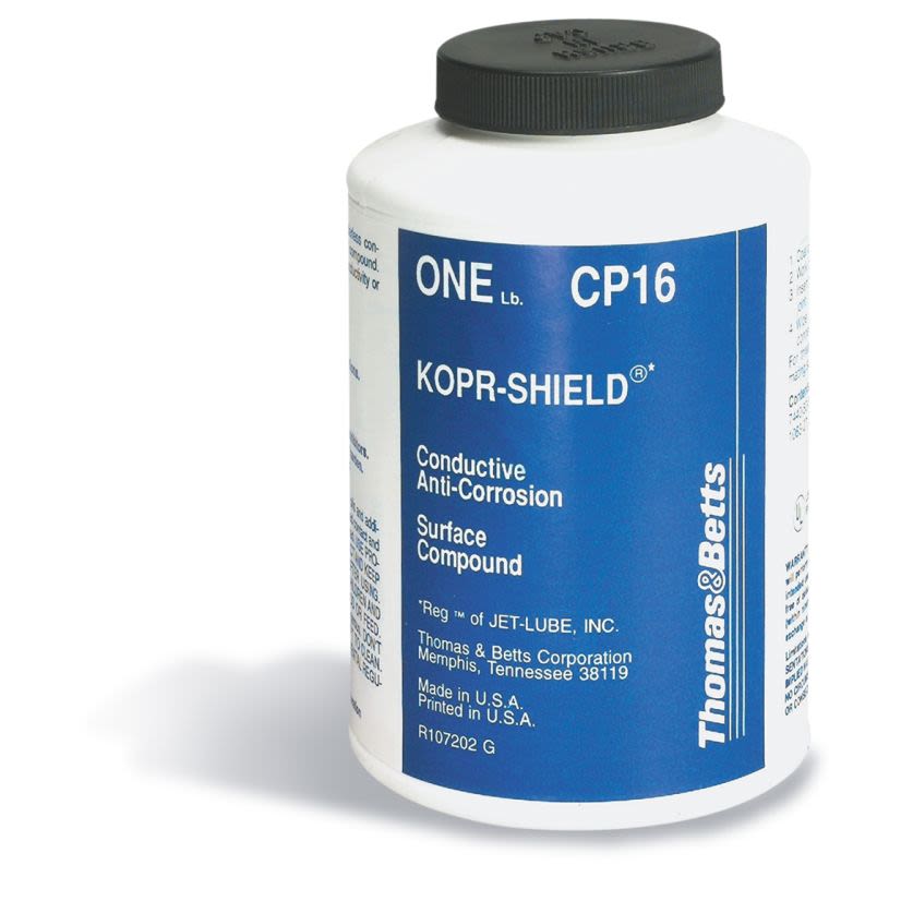 Thomas & Betts Color-Keyed® Kopr-Shield® CP16 Joint Compound, 16 oz Brush In Cap Bottle, Gel Form, Copper, 1.2
